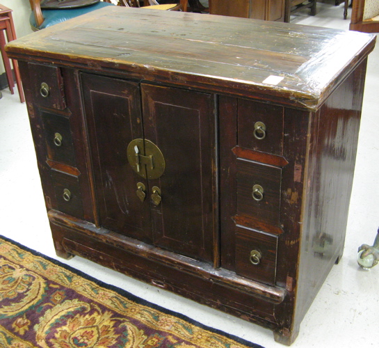 Appraisal: CHINESE HERB CABINET the front centering a pair of cabinet