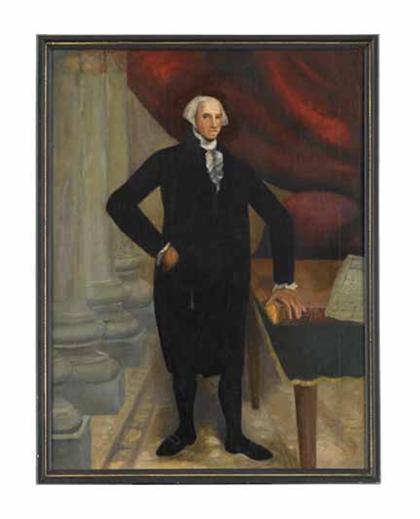 Appraisal: American School th century portrait of george washington Unsigned oil