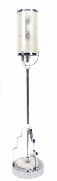 Appraisal: A pair of Art Deco style chrome floor lamps height