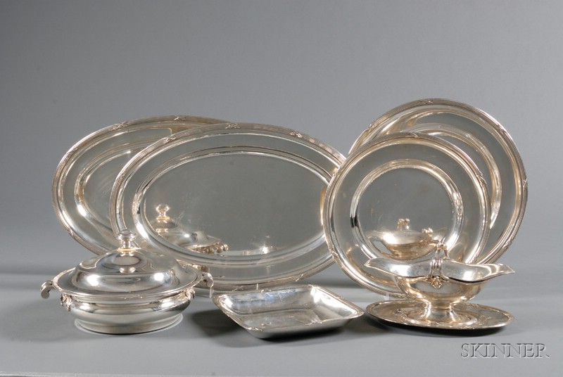 Appraisal: Suite of Seven Austro-Hungarian Silver Serving Pieces late th early