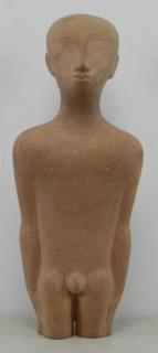 Appraisal: ZORACH William Terracotta Sculpture Male Nude Initialed and dated on