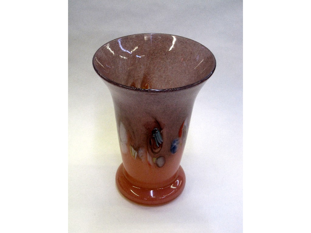 Appraisal: Strathearn pink glass vase