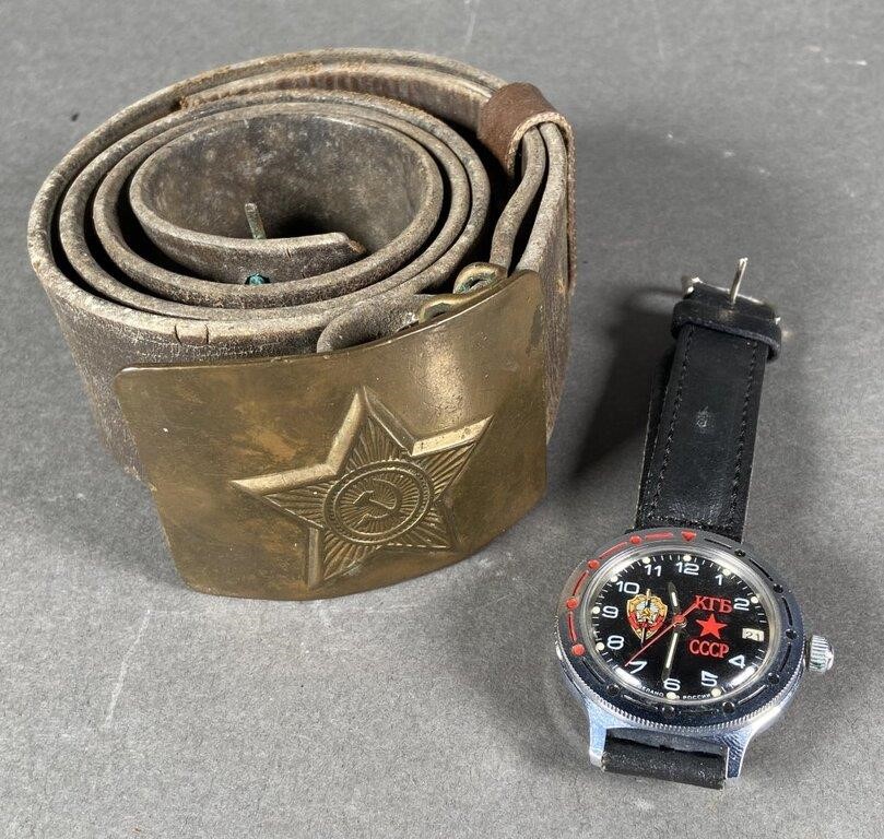 Appraisal: Lot of two Soviet Union pieces - a watch and