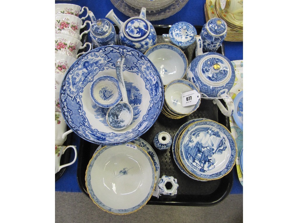 Appraisal: Tray lot of mainly Chinese blue and white ceramics to