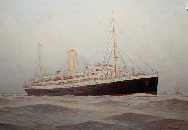 Appraisal: A E MorrisPortrait of the Royal Mail Ocean Liner 'Avon'