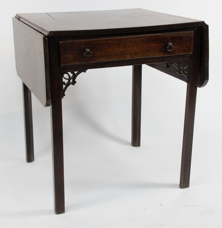 Appraisal: A George III Pembroke table the square top with two