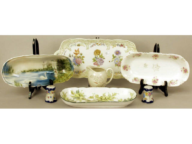 Appraisal: Collection of porcelain and china includes salt and pepper Bavarian