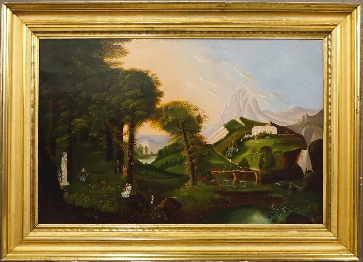 Appraisal: th c oil painting Dream of Arcadia A late th