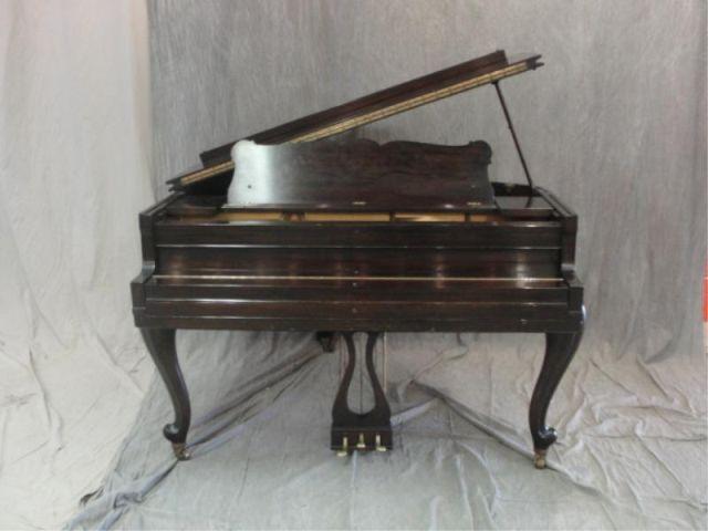 Appraisal: HARDMAN PECK Baby Grand Piano Walnut Louis XV style case