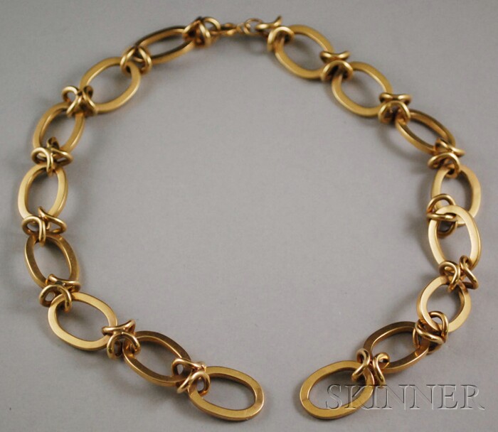 Appraisal: kt Gold Chain Necklace total dwt lg in missing at