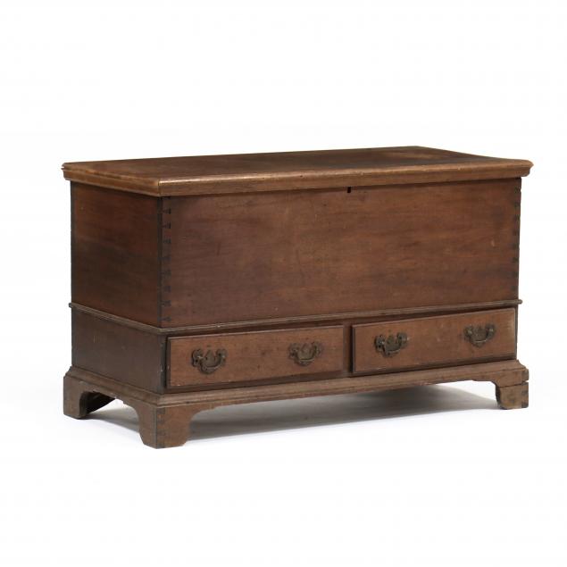 Appraisal: SOUTHERN CHIPPENDALE WALNUT BLANKET CHEST Attributed to Virginia late th