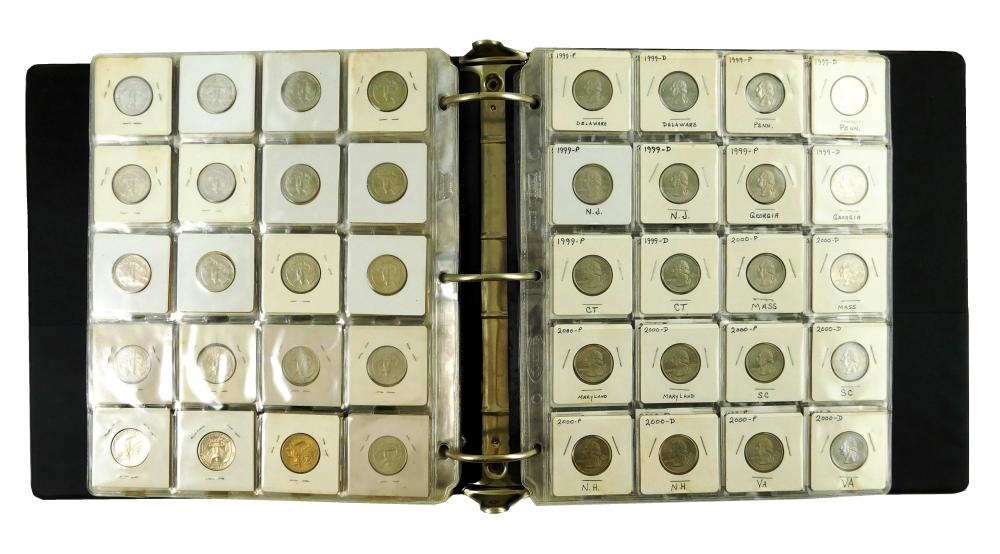 Appraisal: COINS Three ring binder of Quarters includes nineteen Barber c