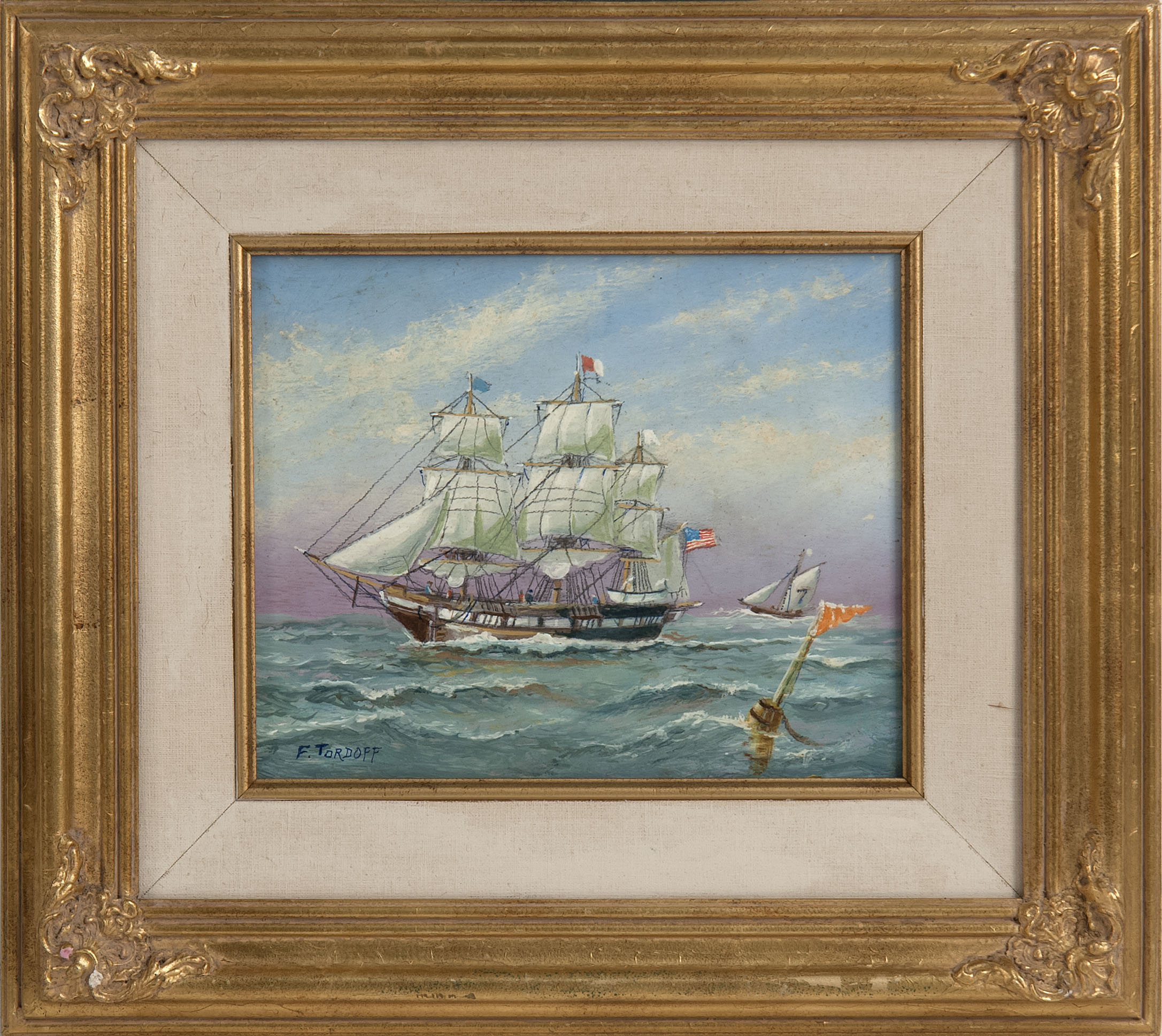 Appraisal: FREDERICK TORDOFFEnglish American b American Whalers in the Ice Signed