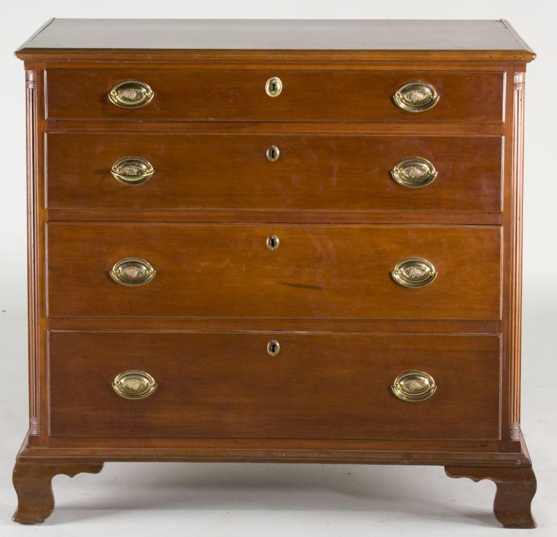 Appraisal: American Chippendale Cherry Chest of Drawers New England late th