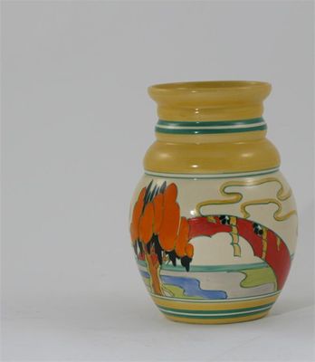 Appraisal: Solitude' a rare Clarice Cliff Fantasque Bizarre vase painted twice