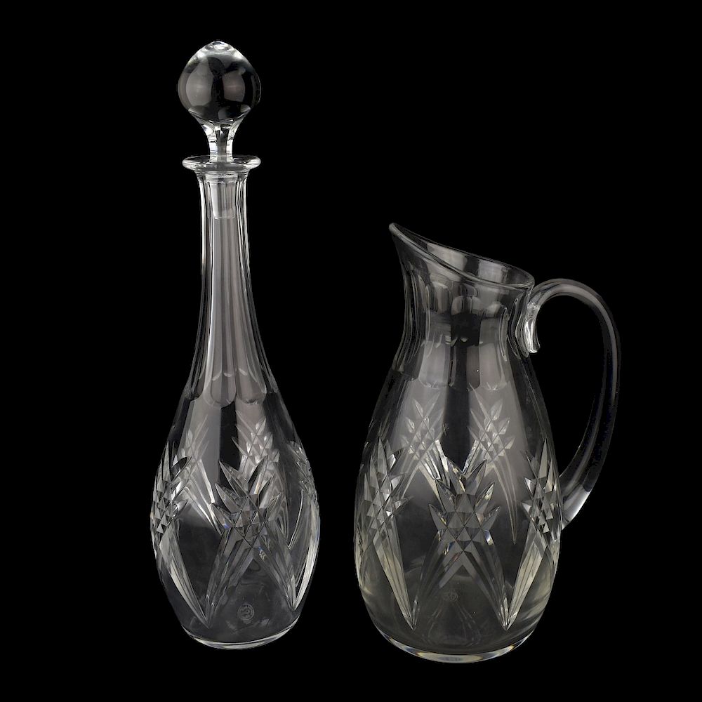 Appraisal: Baccarat Auvergne Perigold Decanter and Pitcher Baccarat Auvergne Perigold Crystal