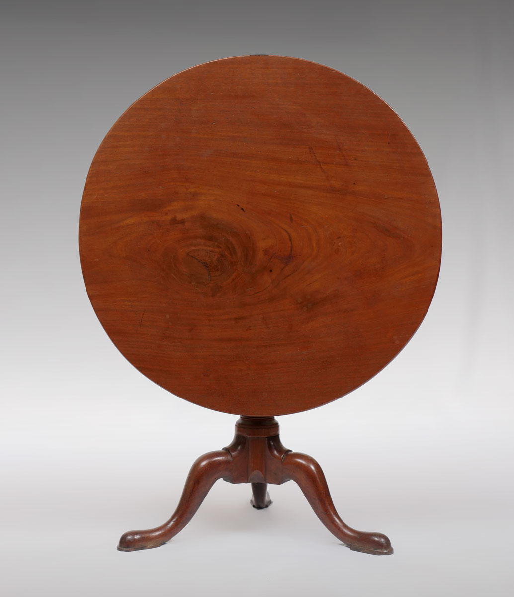 Appraisal: CLUB FOOT TILT TOP TABLE Tilt top table having a