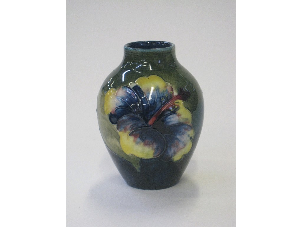 Appraisal: Moorcroft 'Hibiscus' small vase paper label to base high