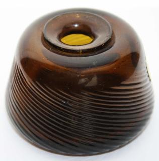 Appraisal: th c pattern-molded Pitkin-type inkwell swirled to the left cupped