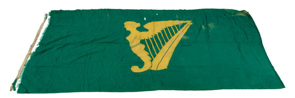 Appraisal: IRISH BRIGADE - GAR REUNION FLAG Approximately x Green wool