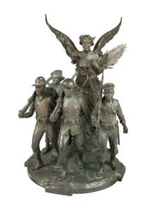 Appraisal: Alonzo Victor Lewis A patinated bronze sculpture honoring the service