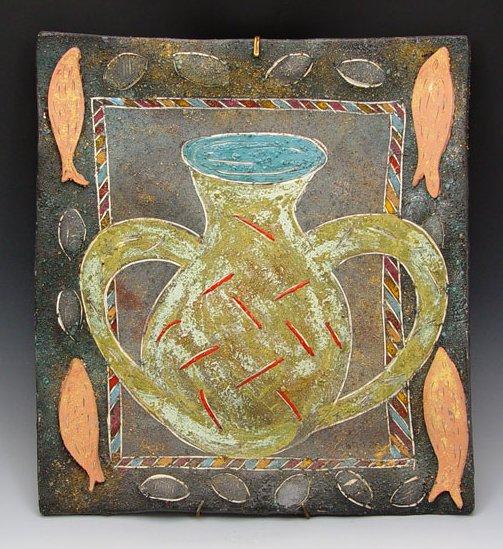 Appraisal: ANDREA ELLIS POTTERY PLAQUE Signed '' x ''