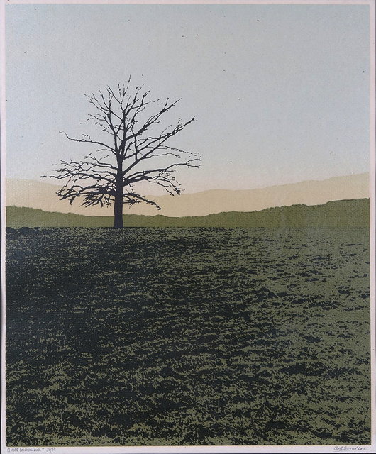 Appraisal: BOB SANDERS TH CENTURY 'Quiet Countryside' screen print pencil signed