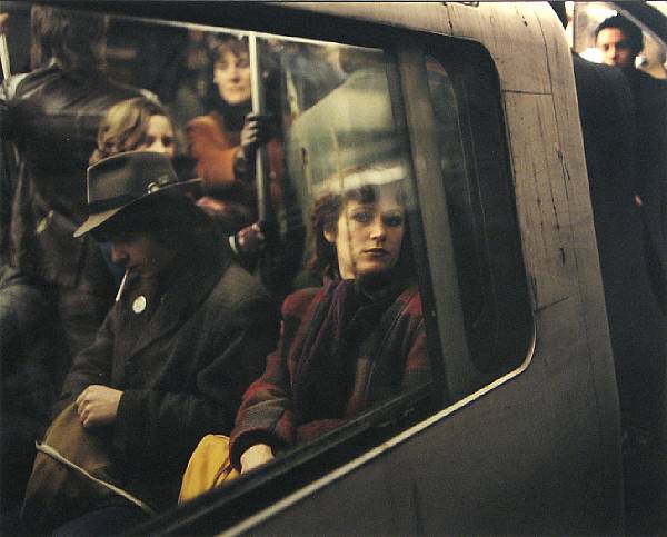 Appraisal: Leo Rubinfien American born London Woman on Subway Chromogenic print