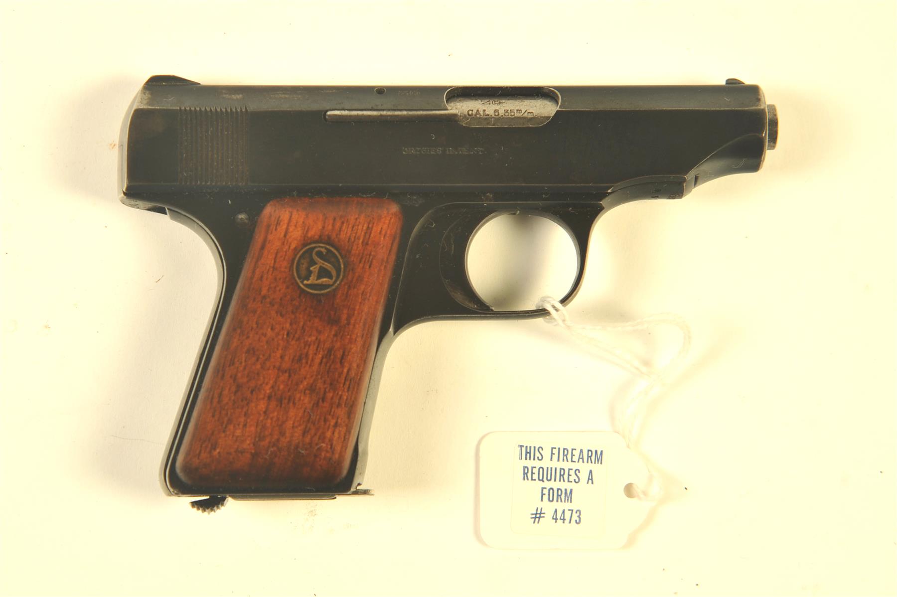 Appraisal: DEUTSCHE WERKE SEMI-AUTOMATIC PISTOL Germany manufactured in by the Ortgies