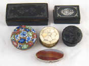 Appraisal: A mixed lot of six various small boxes including bog