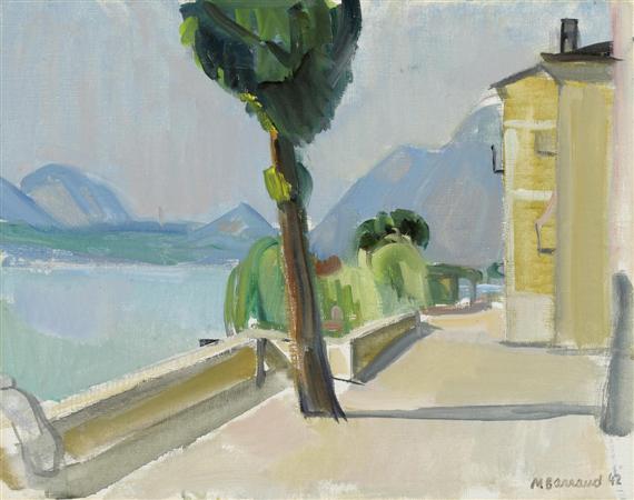 Appraisal: BARRAUD MAURICE Geneva Le quai de Morcote Oil on canvas