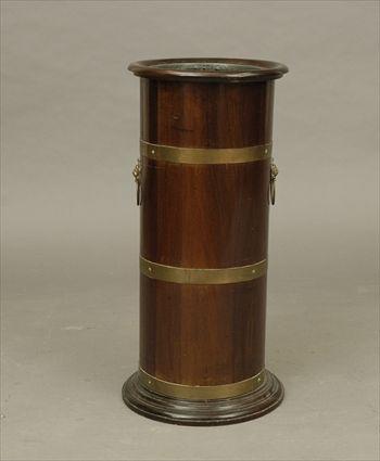 Appraisal: George III-Style Mahogany Umbrella Stand