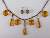 Appraisal: A mixed lot comprising an antique gilt metal necklace and