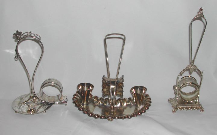 Appraisal: Group of Three Silverplate Napkin Rings fourth quarter th century