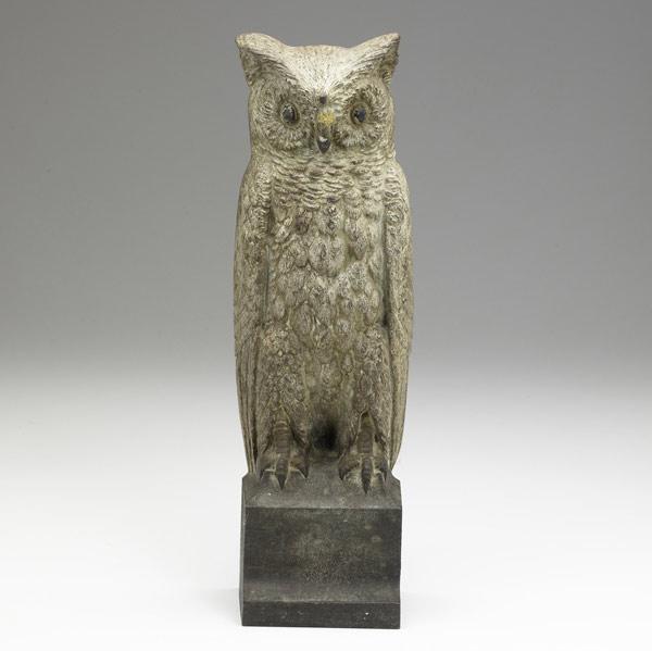 Appraisal: Bradley Hubbard owl doorstop th C Cast iron original paint