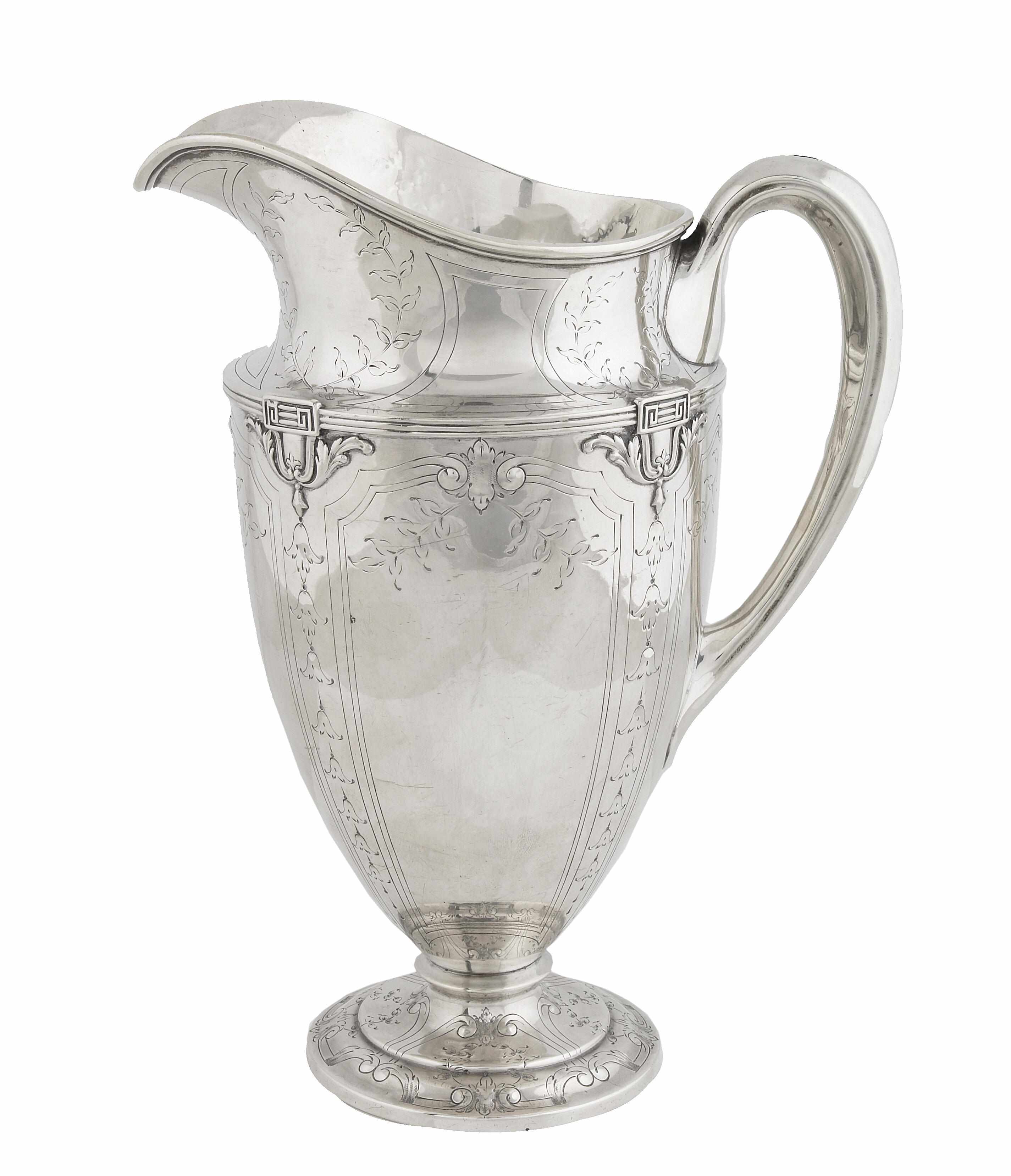 Appraisal: A sterling pints water pitcher BSC International Silver Co Meriden