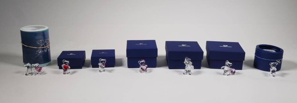 Appraisal: Group of fifteen crystal animal figurines by Swarovski including Kris