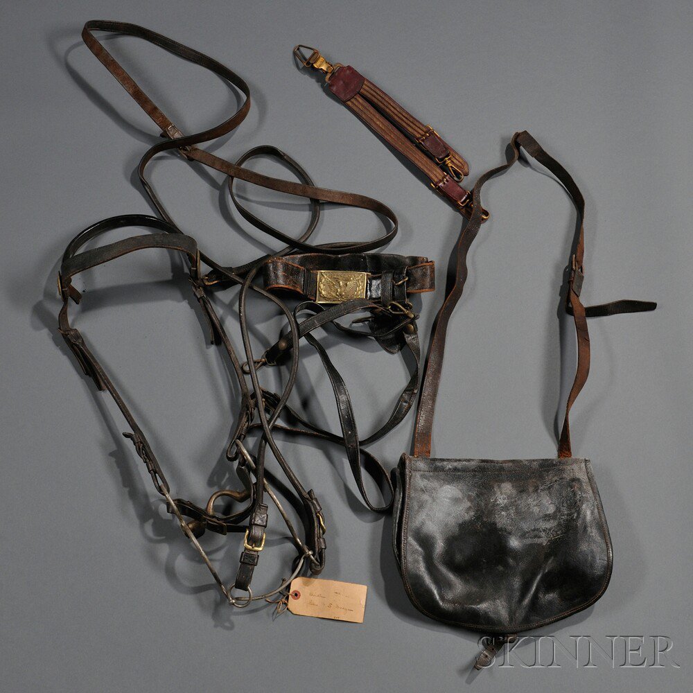 Appraisal: Reins Bit and Belt of General Francis S Dodge and