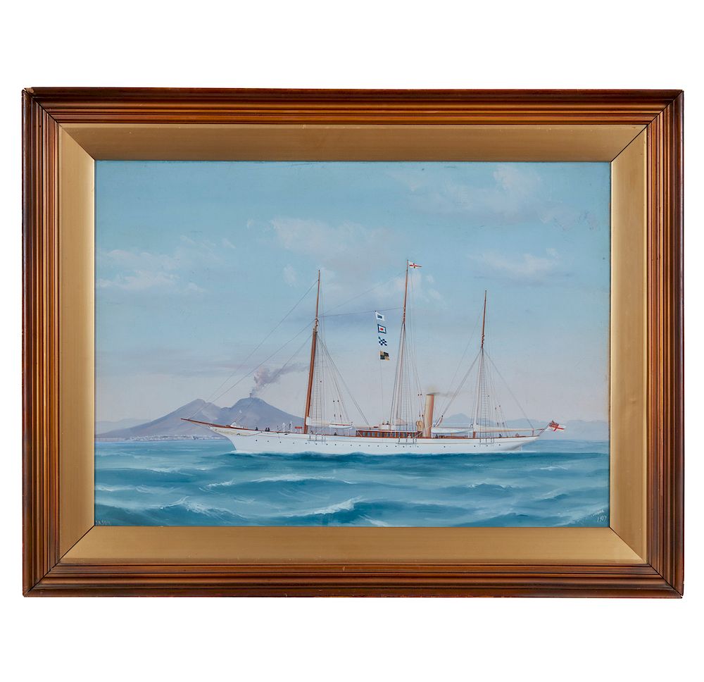 Appraisal: Marine Painting Antonio de Simone - Jason Framed gouache marine