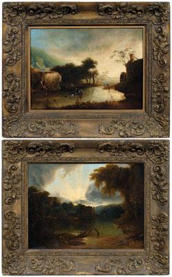 Appraisal: Pair Charles Fraser paintings both unsigned attributed to Charles Fraser