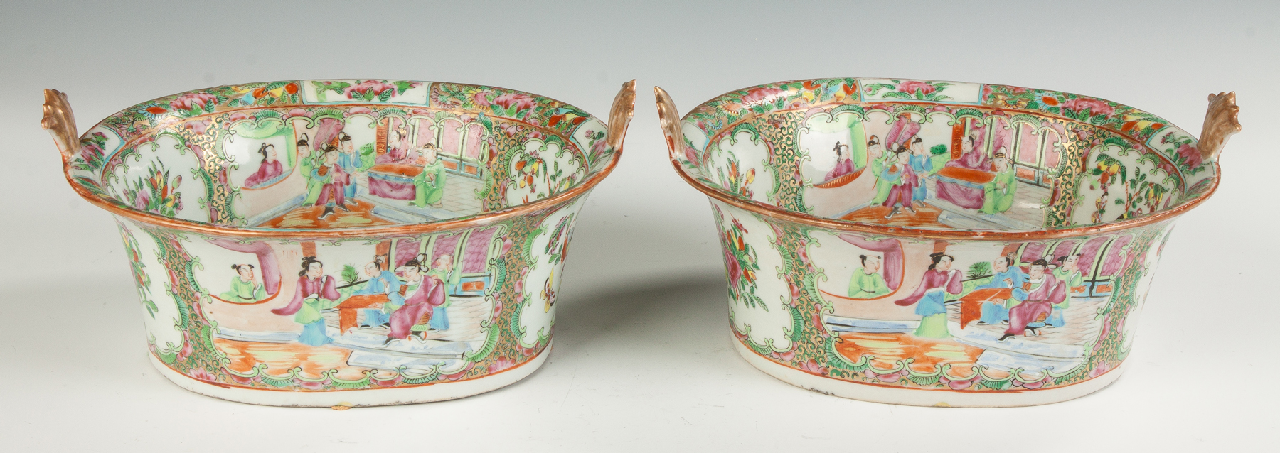 Appraisal: Pair of Chinese Export Famille Rose Serving Bowls th century