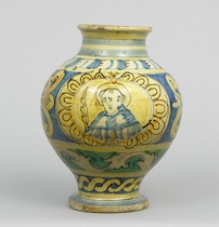 Appraisal: A Italian Palermo Vase ca th th Century A thick