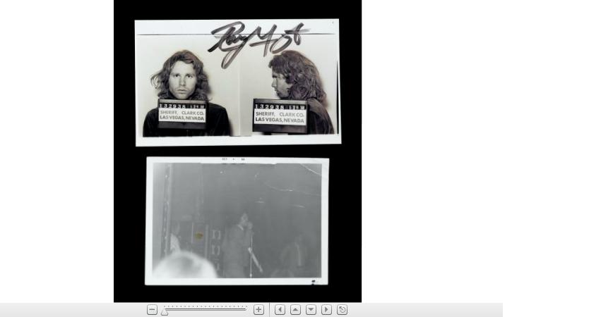 Appraisal: JIM MORRISONVintage black and white snapshot of Jim Morrison in