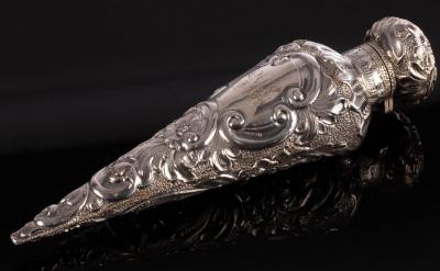 Appraisal: A Victorian silver scent bottle H A Birmingham of embossed