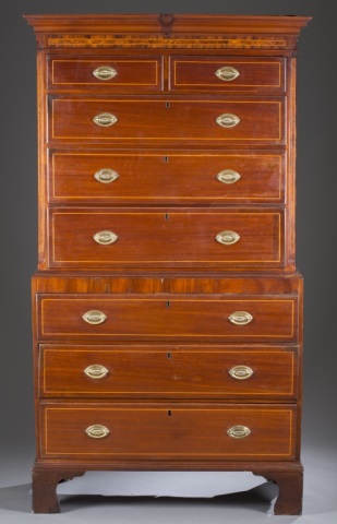 Appraisal: Late th c George III Chest on Chest Mahogany with