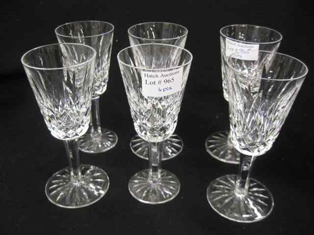 Appraisal: Waterford ''Lismore'' Crystal Sherry Glasses '' signed excellent