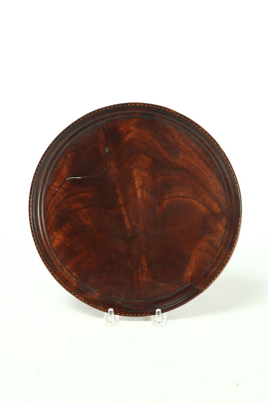 Appraisal: GEORGIAN TRAY England early th century mahogany Turned round tray