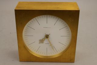 Appraisal: Brass Tiffany Co Quartz Clock Brass Tiffany Co Quartz Clock