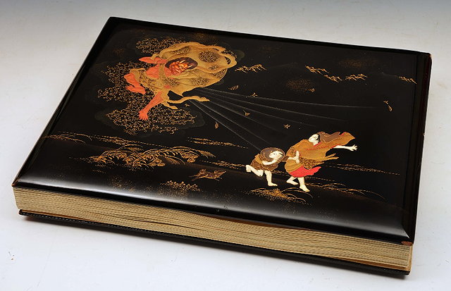 Appraisal: Japanese Lacquered Album decorated to front and back in gold