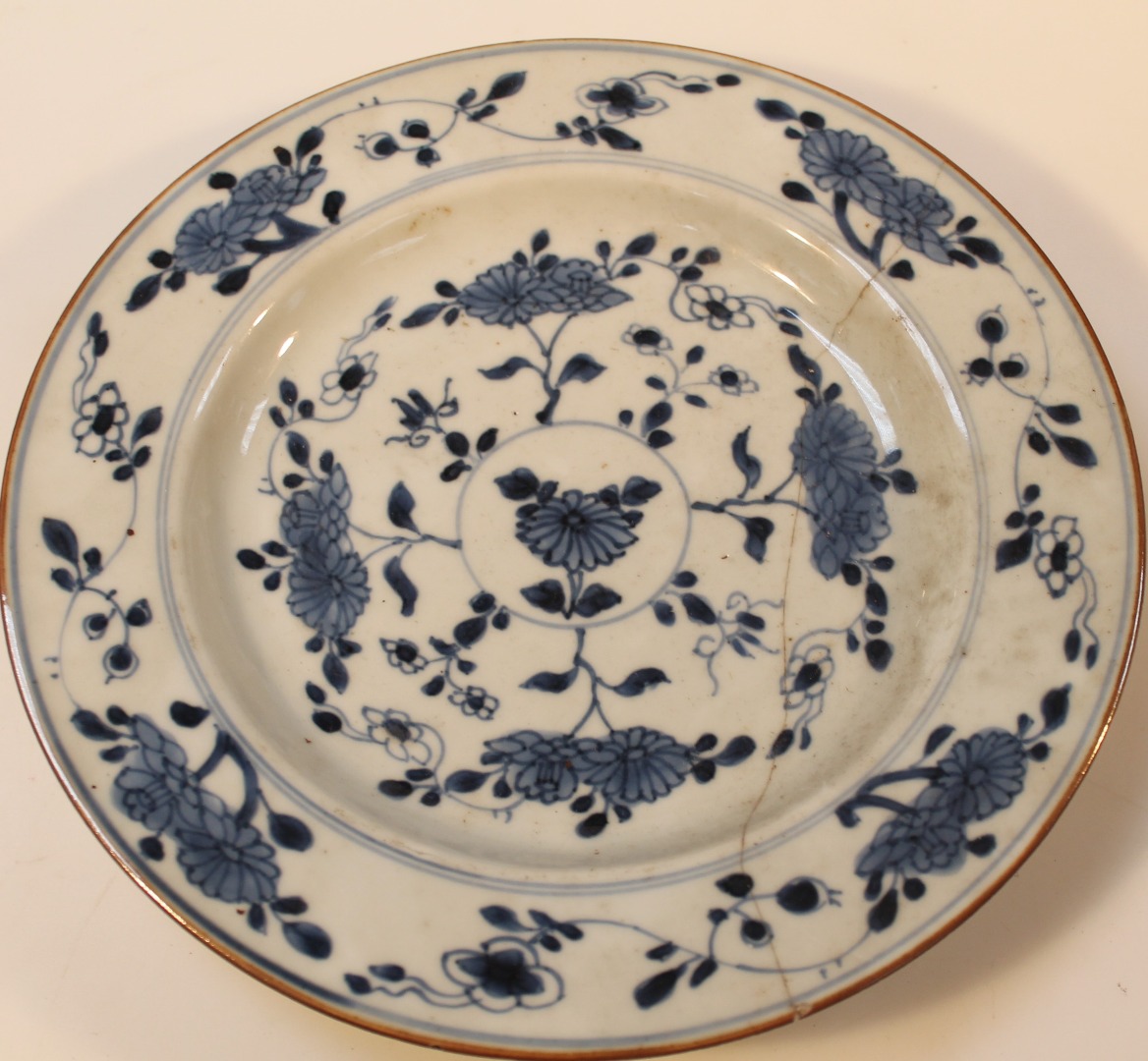 Appraisal: A Chinese blue and white porcelain Ming style plate decorated